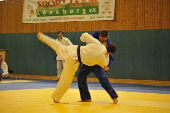 Judo in Zeitlupe.
